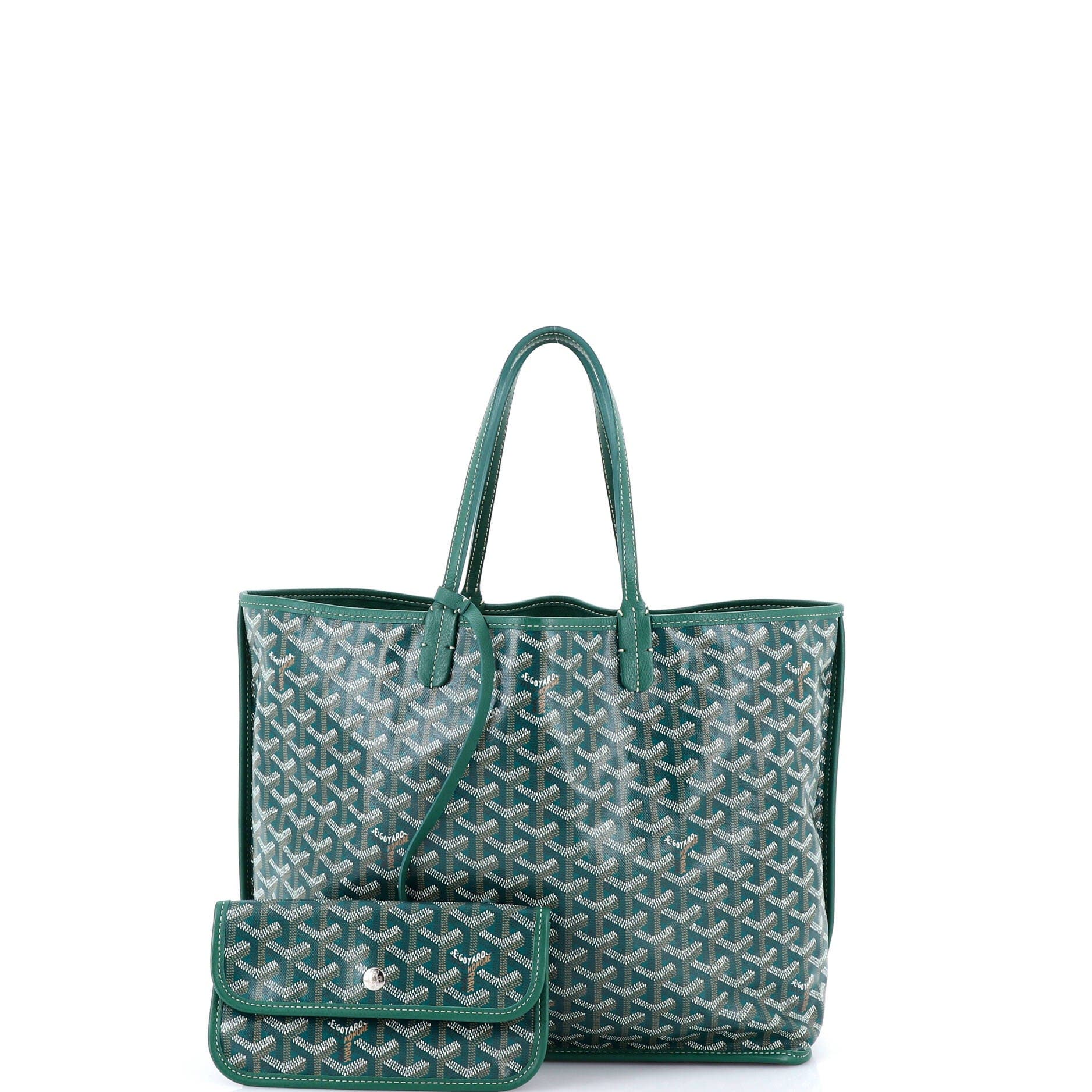 Pre-Owned Goyard Anjou Reversible Tote Coated Canvas PM, Alternate, color, Green