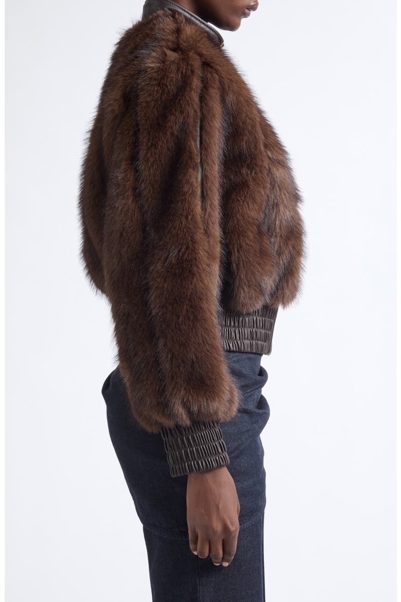 Valiant Faux Fur Jacket, Alternate, color, BROWN