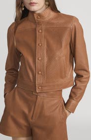 FRAME The Leather Trucker Jacket