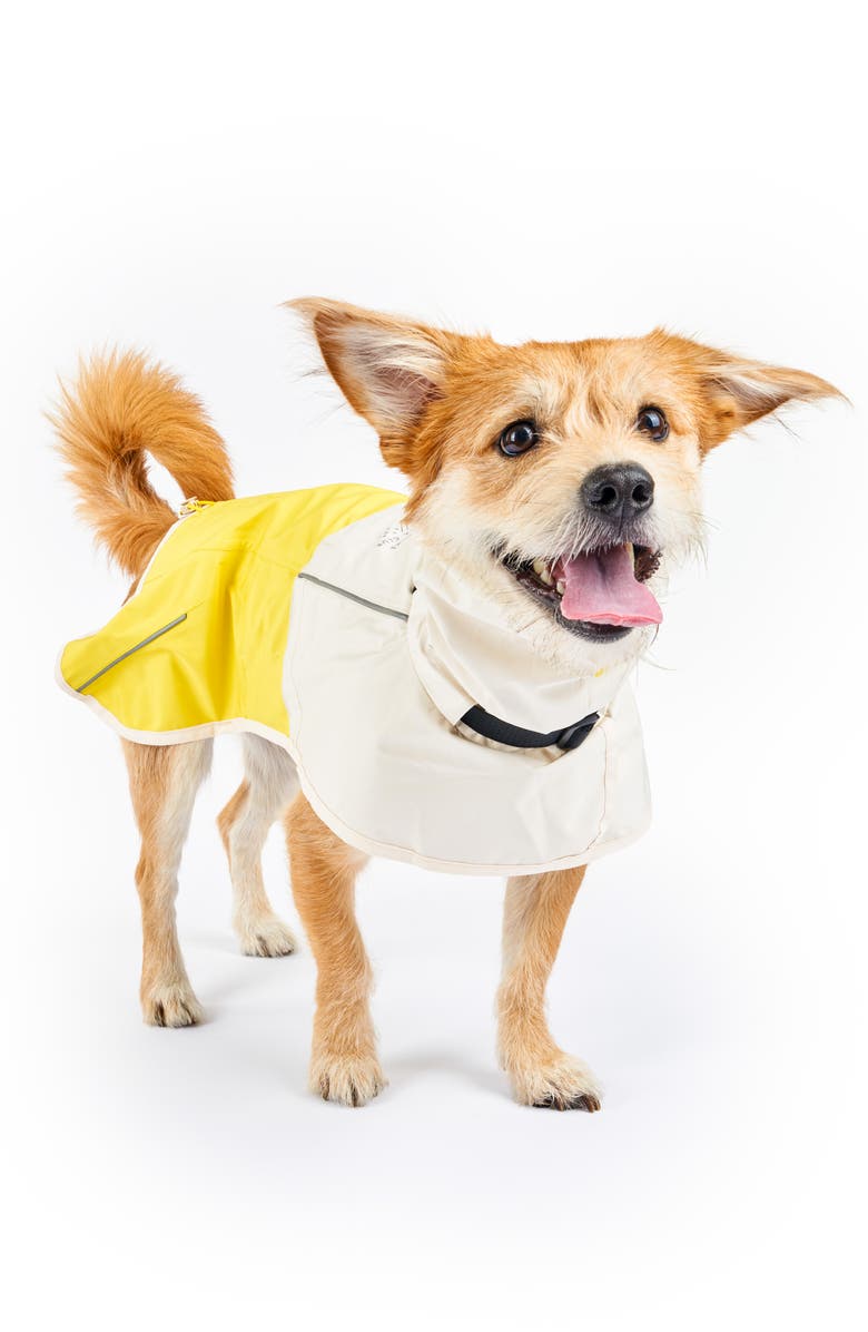 the furryfolks Venture Pet Rain Jacket, Alternate, color, Yellow