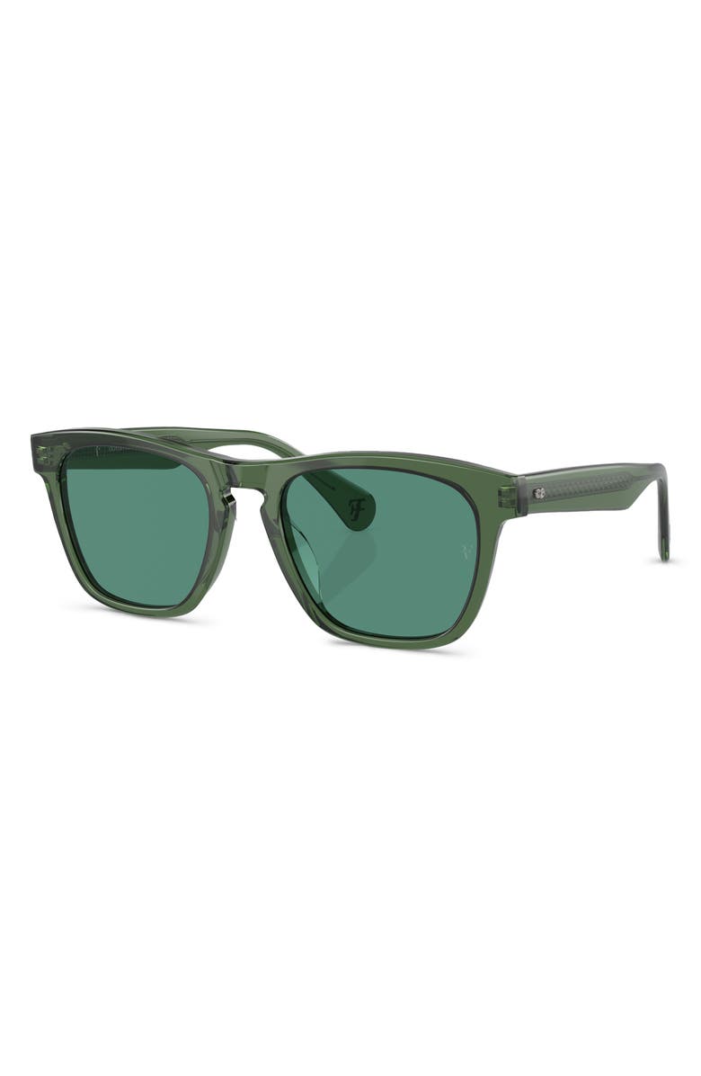 Oliver Peoples x Roger Federer 54mm Pillow Sunglasses, Alternate, color, Dark Green