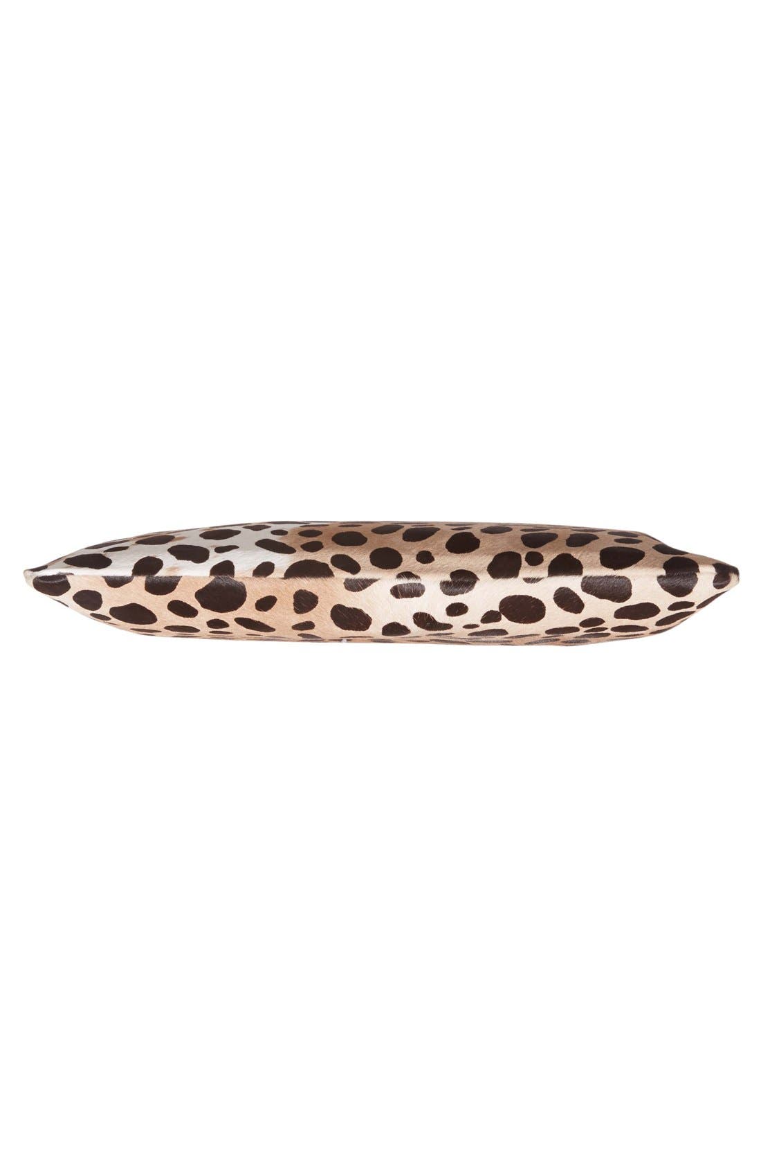 Clare V. Genuine Calf Hair Leopard Print Zip Clutch, Alternate, color, 