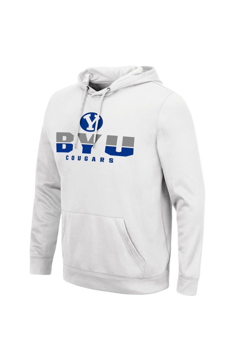 COLOSSEUM Men's Colosseum White BYU Cougars Lantern Pullover Hoodie, Alternate, color, White
