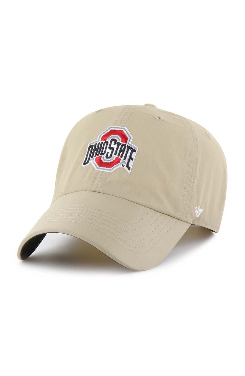 '47 Men's '47 Khaki Ohio State Buckeyes Clean Up brrr° Adjustable Hat, Main, color, 