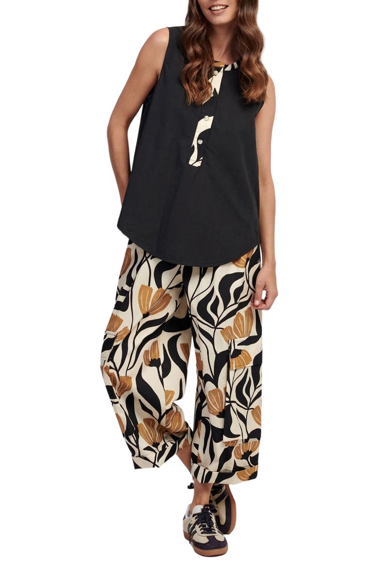 Alembika Sleeveless contrast trim blouse, Main, color, 