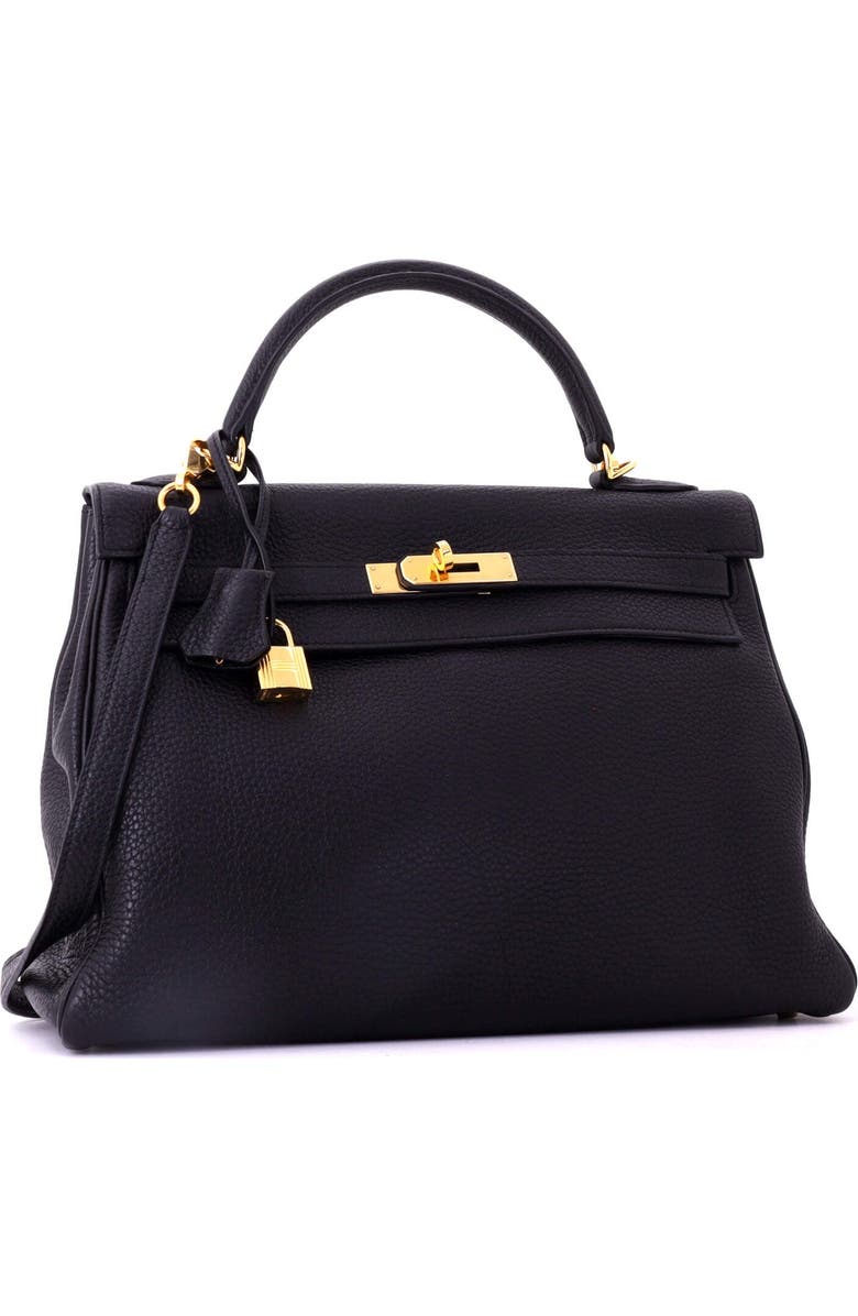 Pre-Owned Hermes Kelly Handbag Black Togo with Gold Hardware 32, Alternate, color, Noir