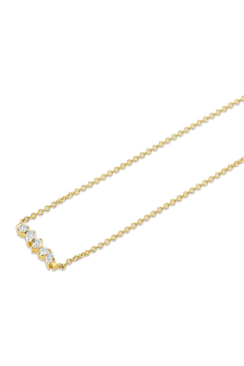 Mini Montage Mixed Cut Diamond Bar Necklace, Alternate, color, 18K Yellow Gold