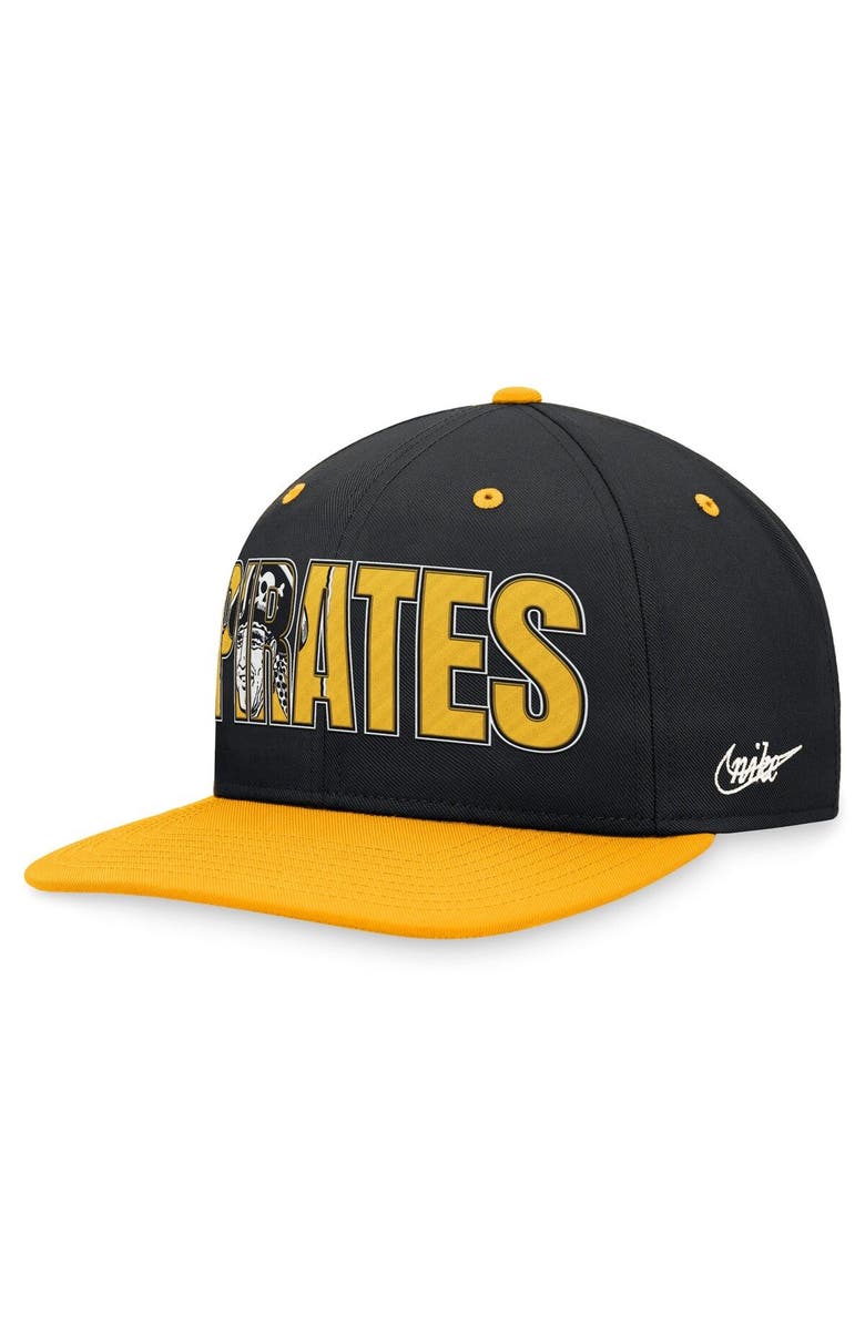 Nike Men's Nike Black Pittsburgh Pirates Cooperstown Collection Pro Snapback Hat, Alternate, color,