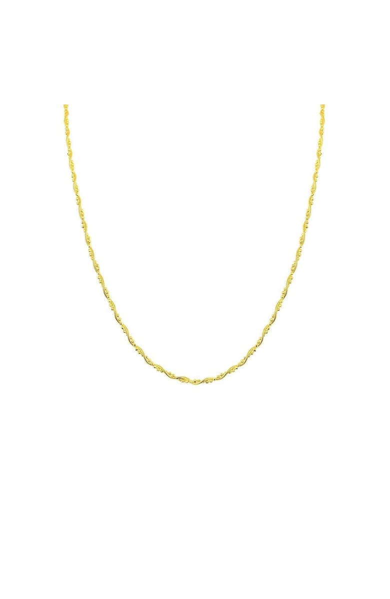 Spero London Twisted Beads Sterling Silver Chain Necklace, Main, color, Gold