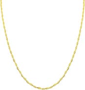 Spero London Twisted Beads Sterling Silver Chain Necklace
