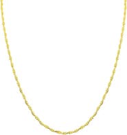 Spero London Twisted Beads Sterling Silver Chain Necklace