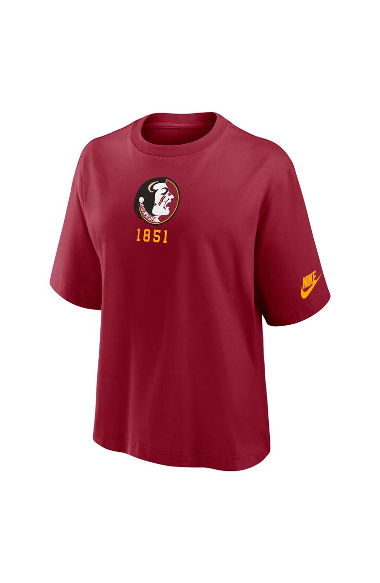 Nike Women's Nike Garnet Florida State Seminoles Boxy Legacy Established T-Shirt, Alternate, color, 