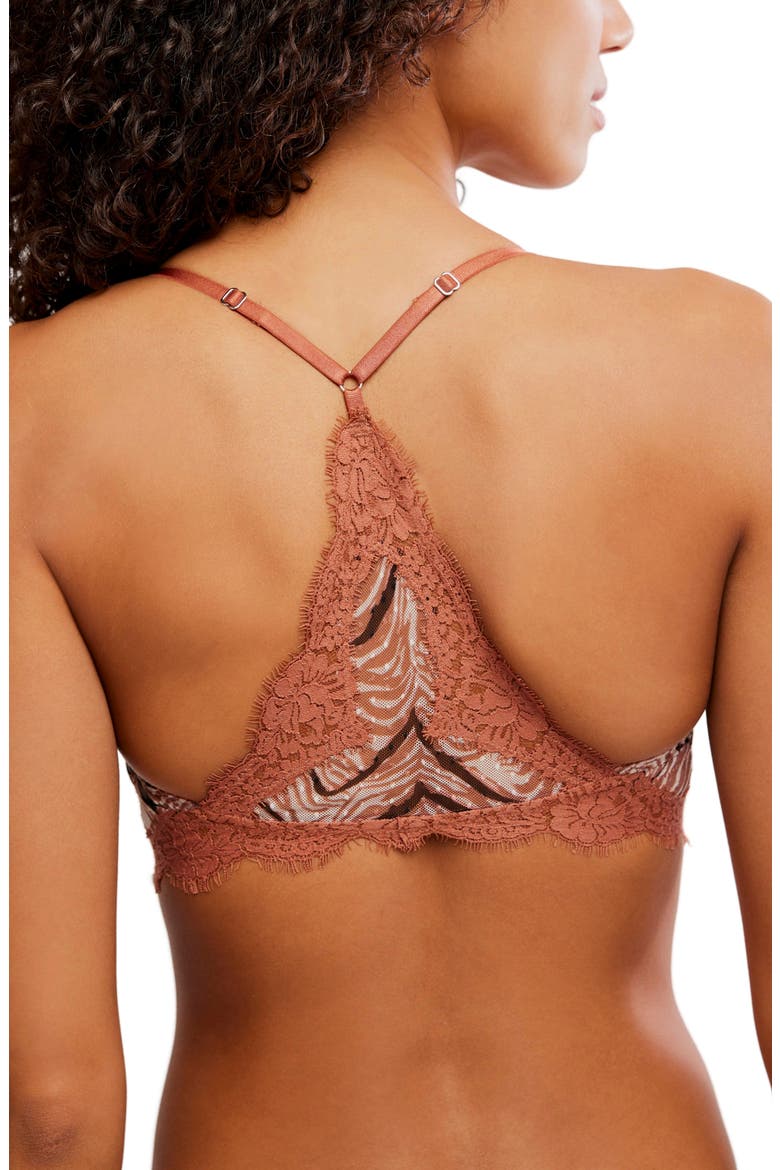 Fiona Front Close Bralette, Alternate, color, ZEBRA