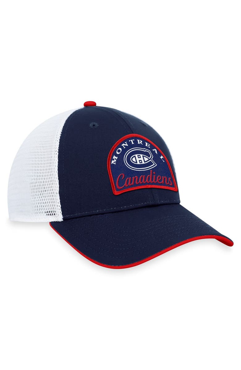 FANATICS Men's Fanatics Branded Navy/White Montreal Canadiens Fundamental Adjustable Hat, Alternate, color,