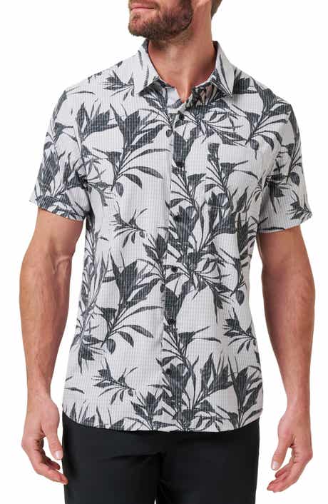 TravisMathew Light Map Short Sleeve Button-Up Shirt