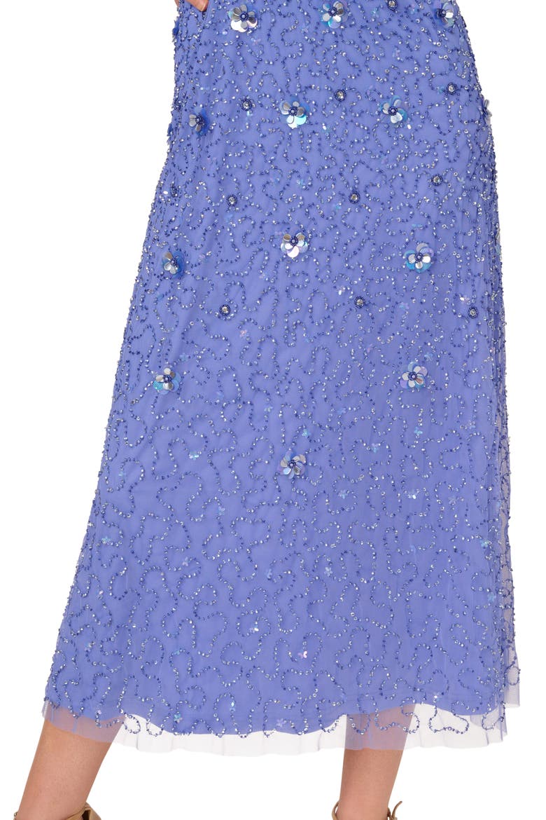 sequin beaded cocktail dress with flutter sleeves and scallop trim Adrianna Papell Beaded Cocktail Dress with Flutter Sleeves Scallop Trim, Size 0