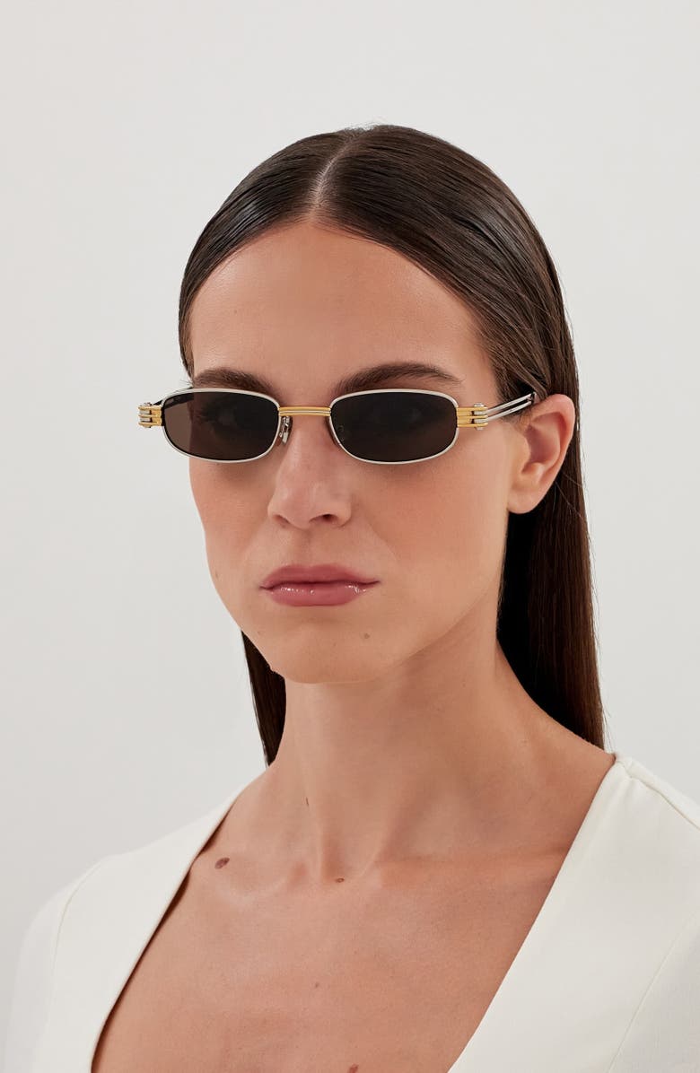 Bottega Veneta 50mm Rectangular Sunglasses, Alternate, color, 