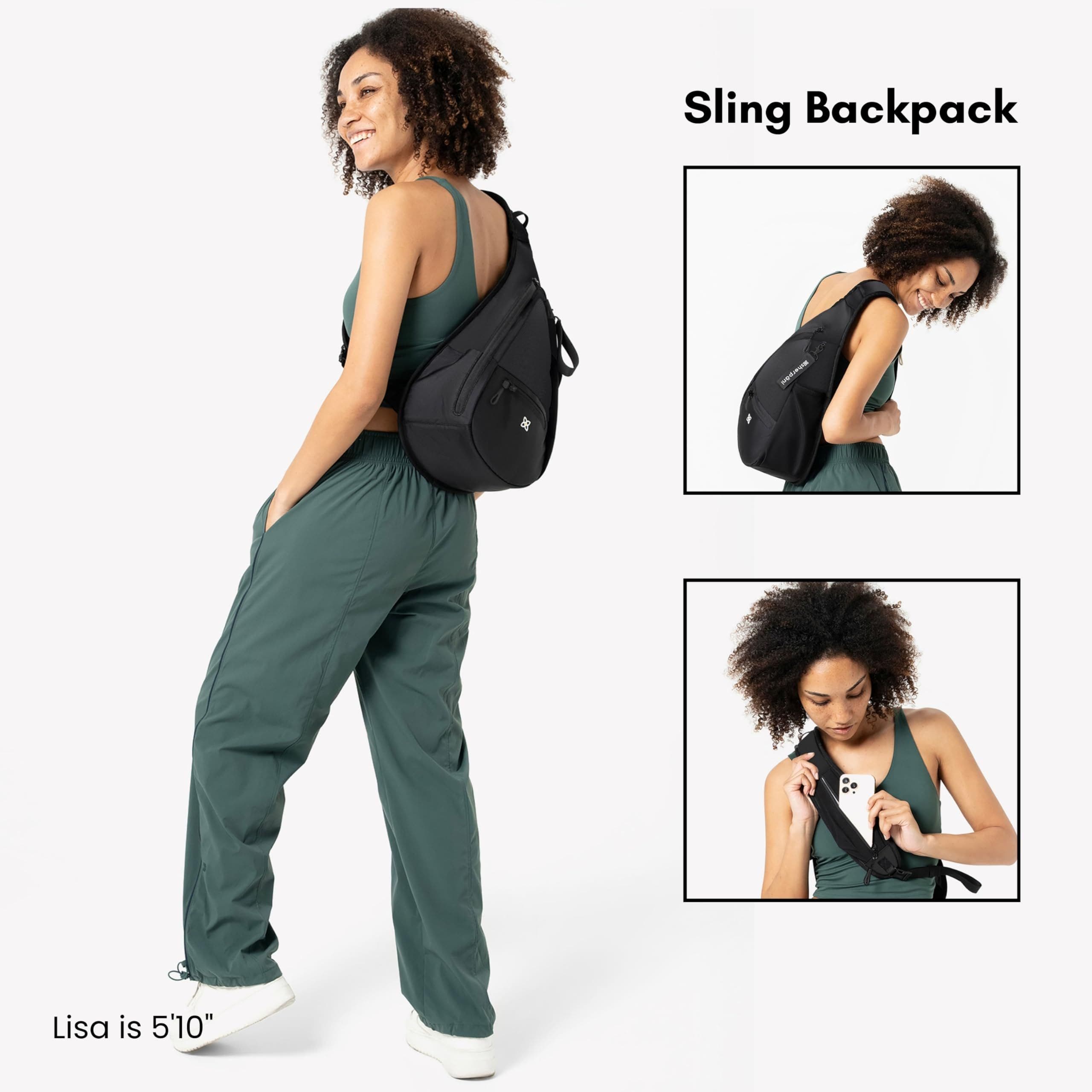 Sherpani Esprit Anti Theft RFID Protection Sling Bag, Fits 10 Inch Tablet, Alternate, color, Raven