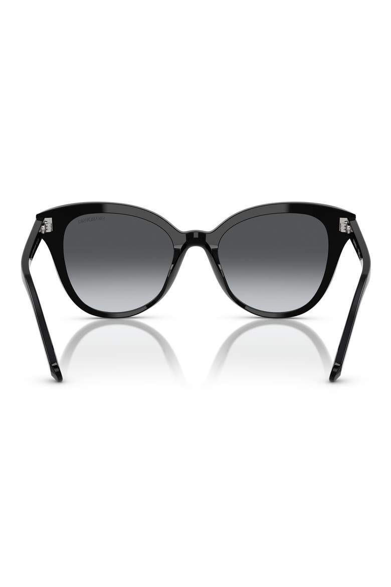 53mm Gradient Butterfly Sunglasses, Alternate, color, BLACK