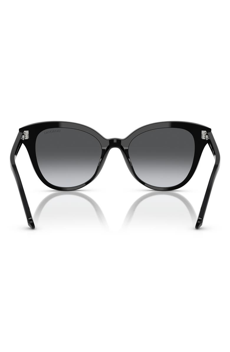 Swarovski 53mm Gradient Butterfly Sunglasses, Alternate, color, Black