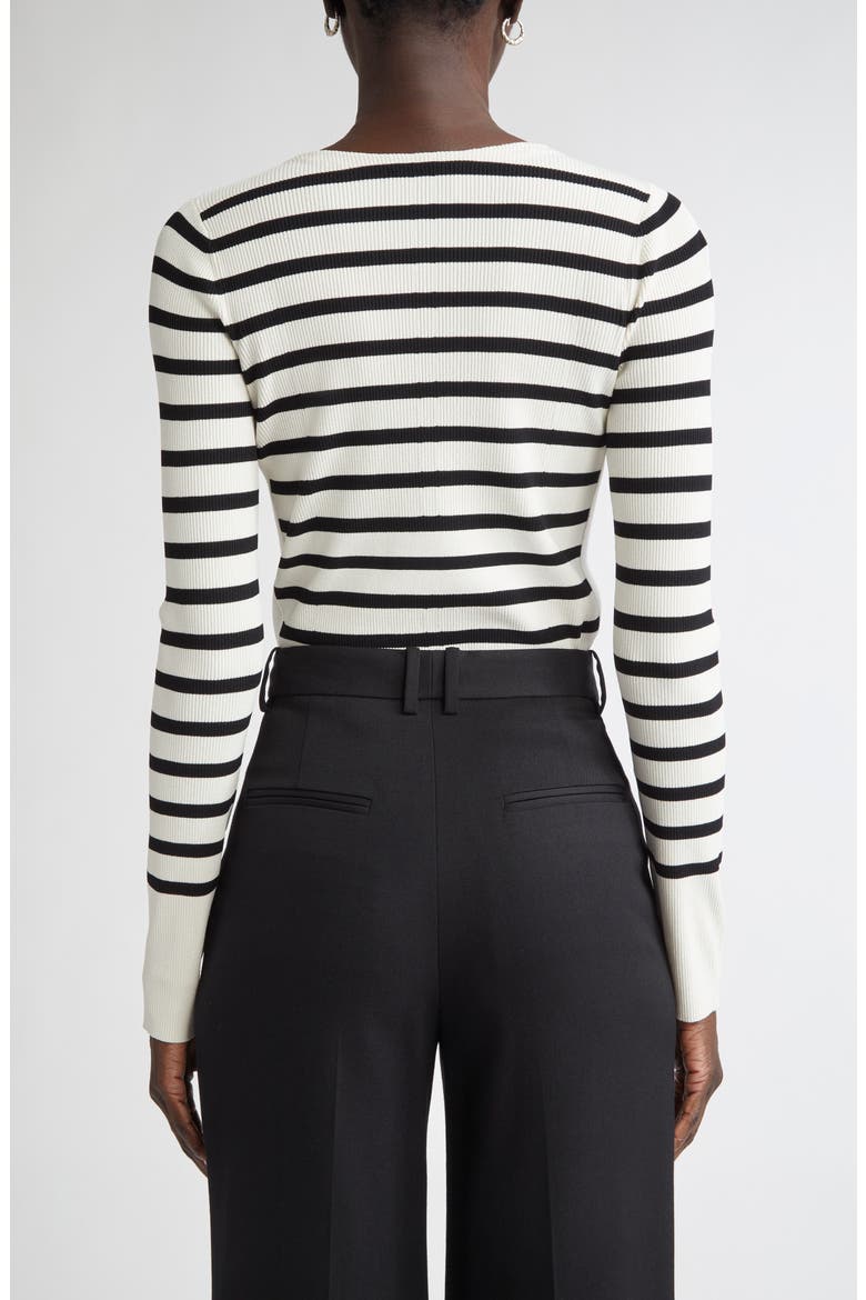 Breton Stripe Sweater, Alternate, color, ECRU/ BLACK MULTI