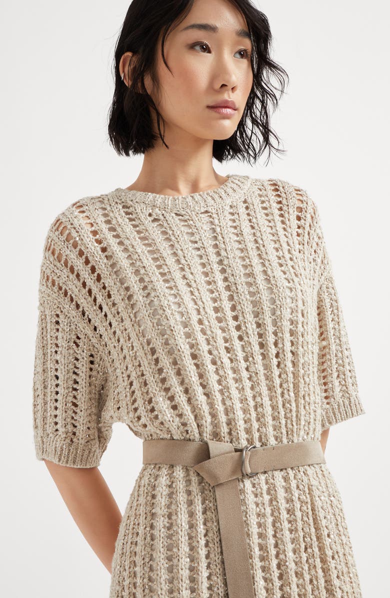 Brunello Cucinelli Dazzling knit dress, Alternate, color, 