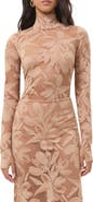 AFRM Zadie Sheer Floral Lace Turtleneck Top