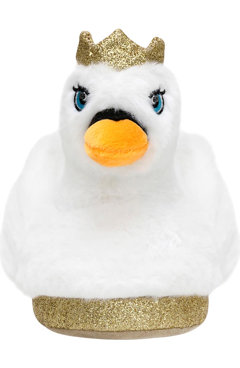 Robeez<sup>®</sup> Kids' Swan Princess Faux Fur Slipper, Alternate, color, White