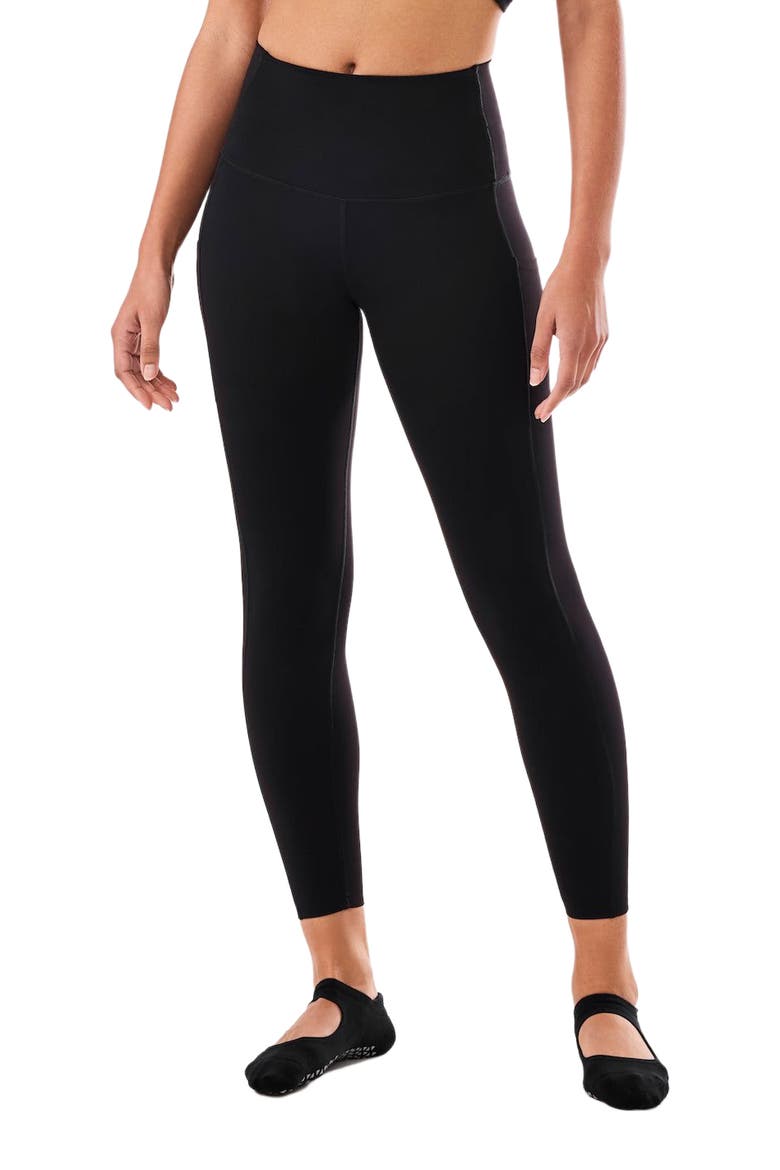 High Waisted Pocket 7/8 Legging, Alternate, color, EBONY