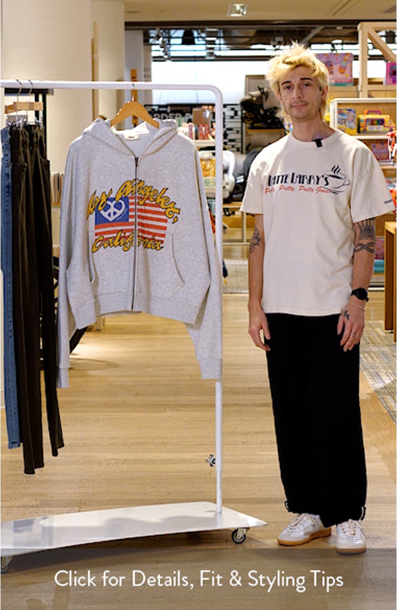 Flag Graphic Zip Hoodie, sales video thumbnail