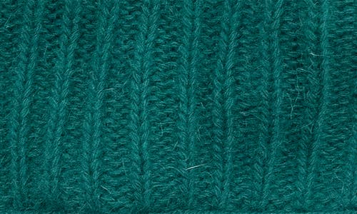 Portolano Rickrack Stitch Wool Blend Beanie In Green