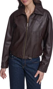 Levi's Western Yoke Faux Leather Bomber Jacket
