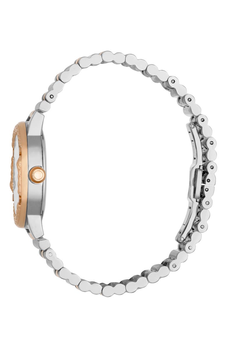 Roberto Cavalli Bracelet Watch, 32mm, Alternate, color, Two Tone Silver & Rose Gold