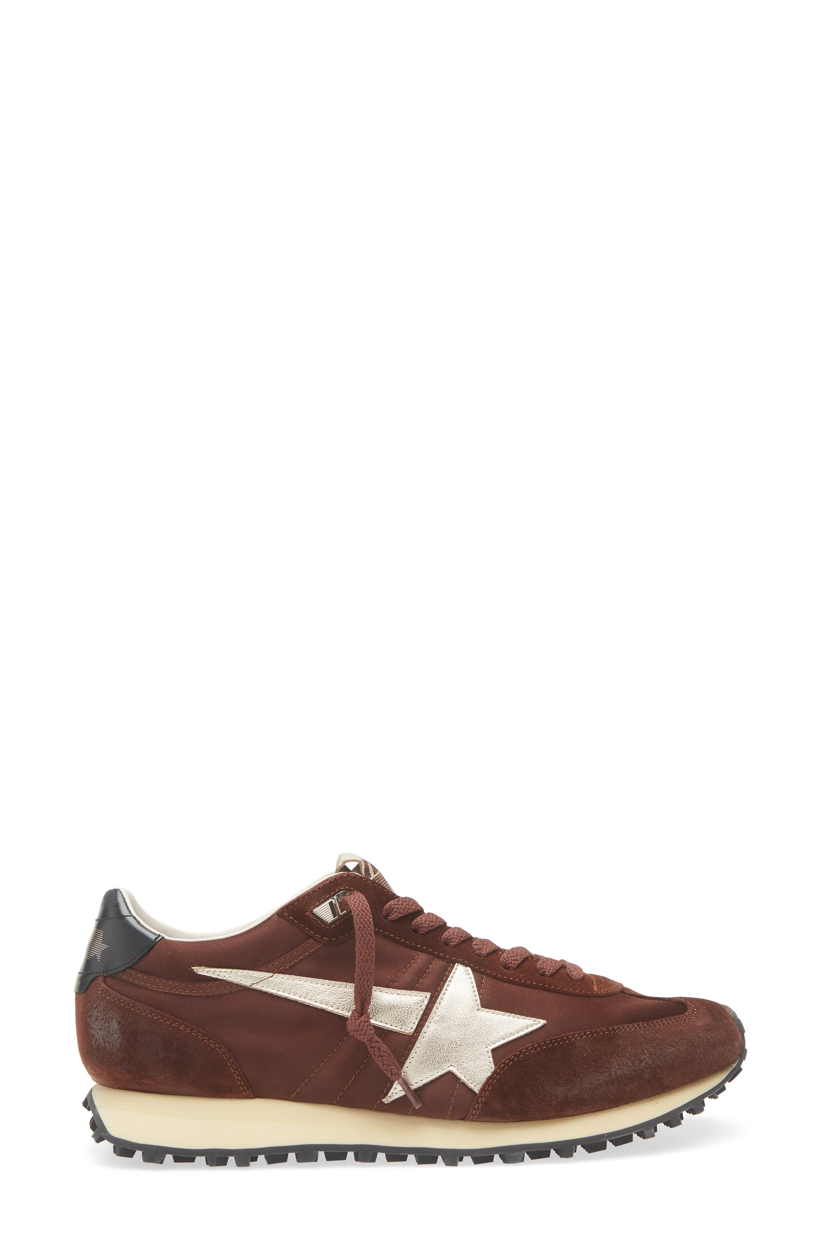 Golden Goose Running Marathon Sneaker, Alternate, color, Brown/Platinum