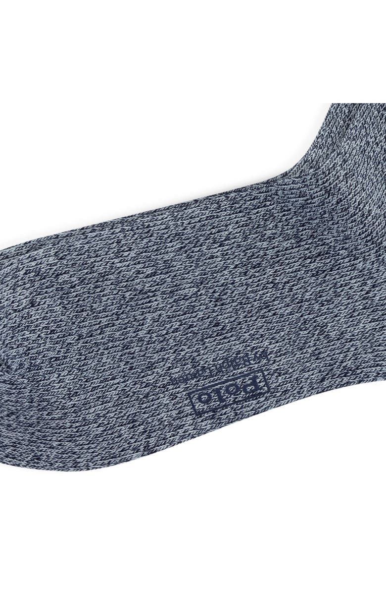 Polo Ralph Lauren Flag Indigo Yarn Dye Crew Socks, Alternate, color,