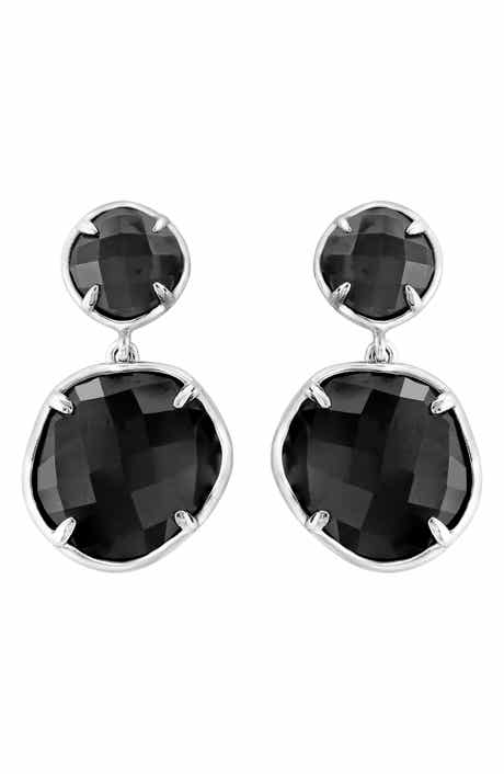 EFFY Sterling Silver Onyx Double Drop Earrings