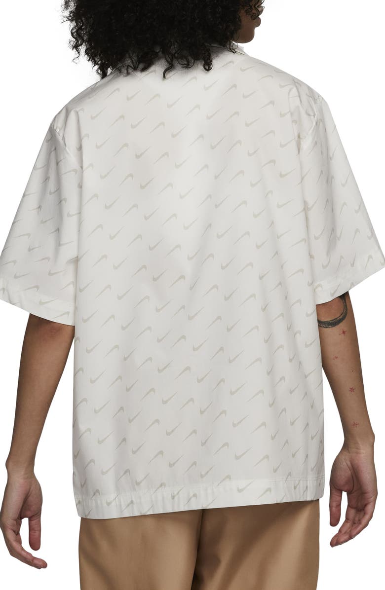 Nike Everyday Modern Swoosh Button-Up Camp Shirt, Alternate, color, 