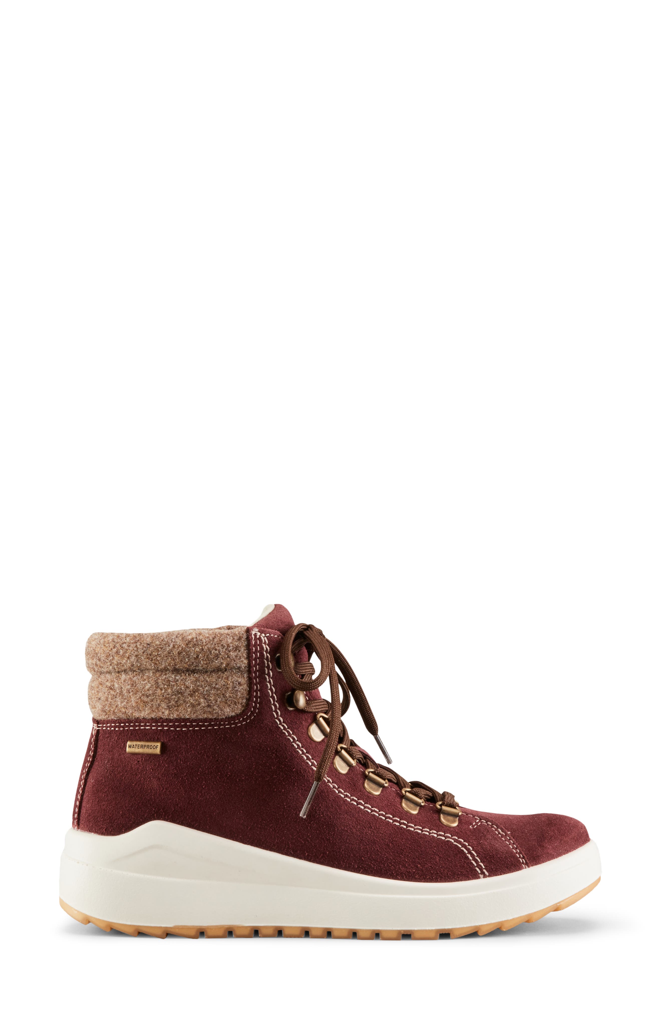 Treviso Waterproof Lace-Up Boot, Alternate, color, MERLOT