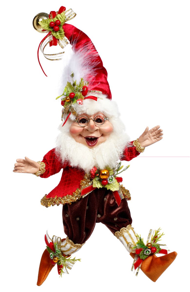 Mark Roberts Jolly Holly Elf, Small, Main, color, Red
