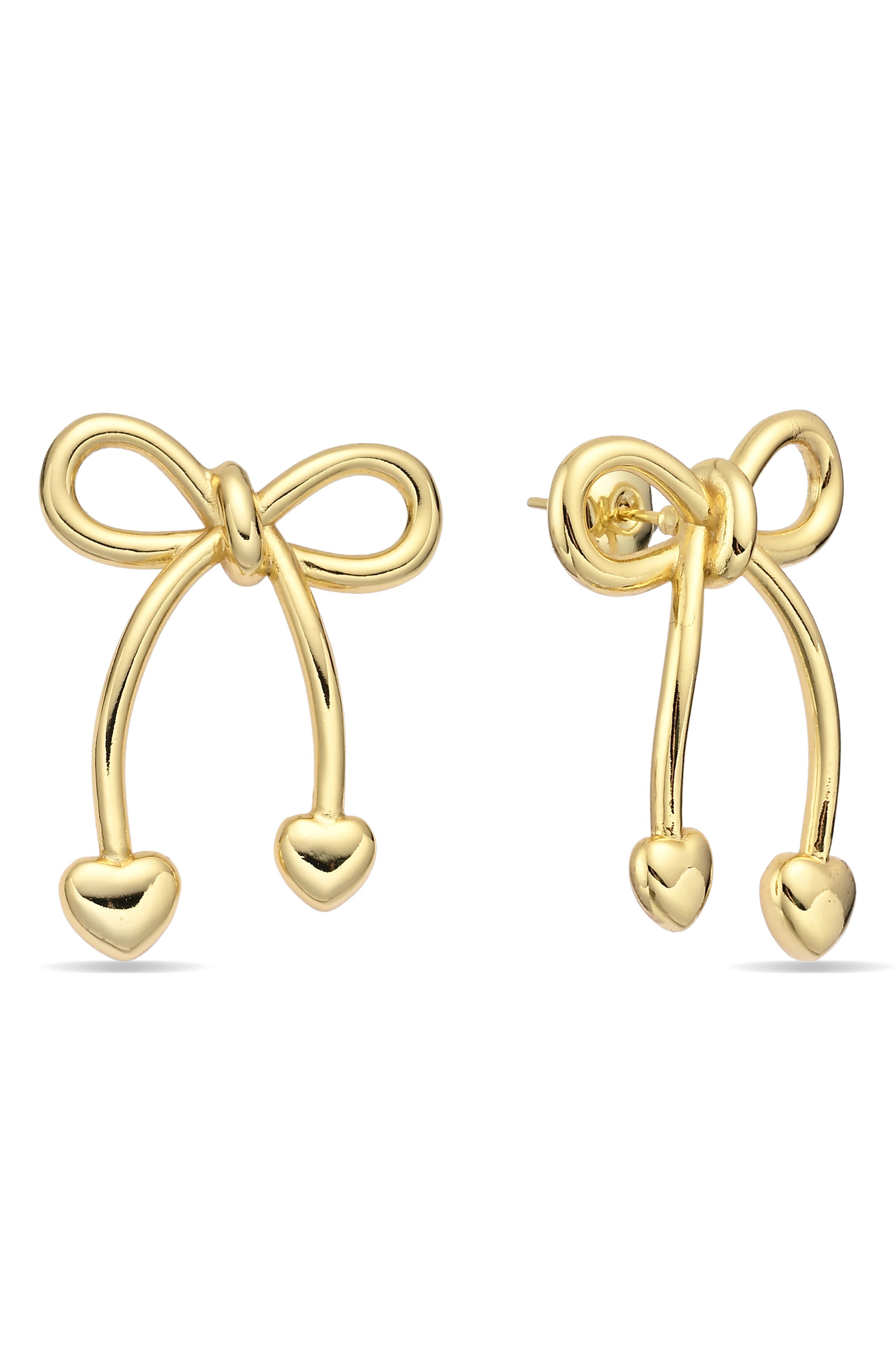 Evelyn 18k Gold Plated Bow Drop Earrings