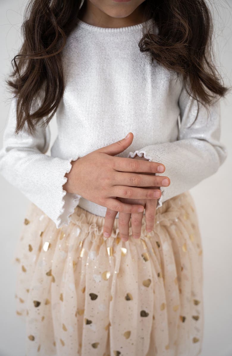 Mini Celebrities Gleam Tutu Skirt Set, Alternate, color, Sand Beige