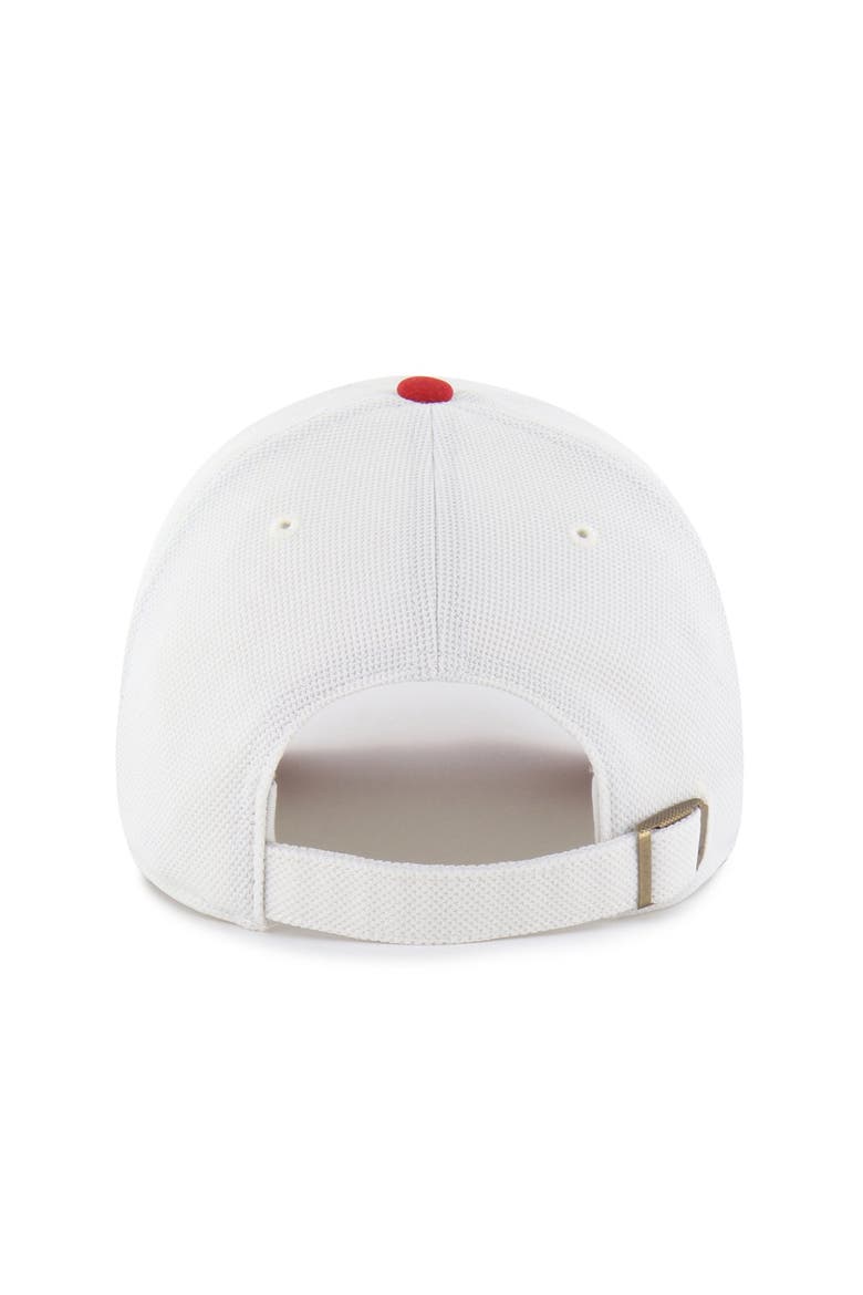 Men's '47 White/Scarlet San Francisco 49ers Pique Patch Clean Up Adjustable Hat, Alternate, color, White