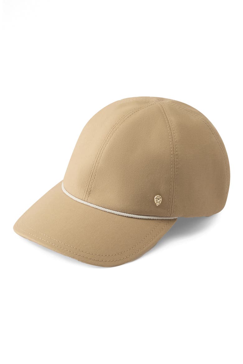 Layla Cotton Piqué Baseball Cap, Main, color, CAMEL