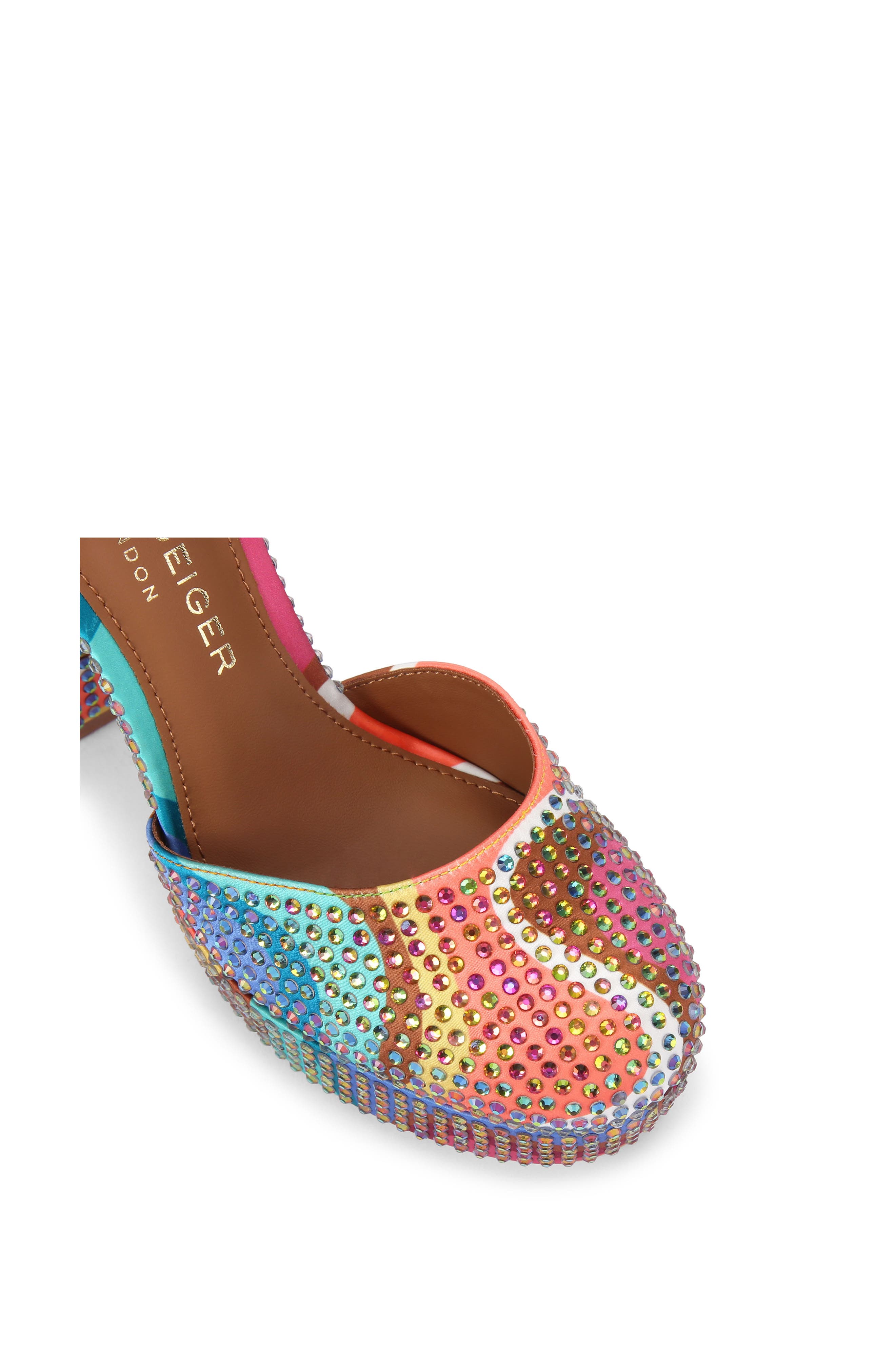 Kurt Geiger London Shoreditch Embellished Ankle Strap Platform Pump, Alternate, color, 