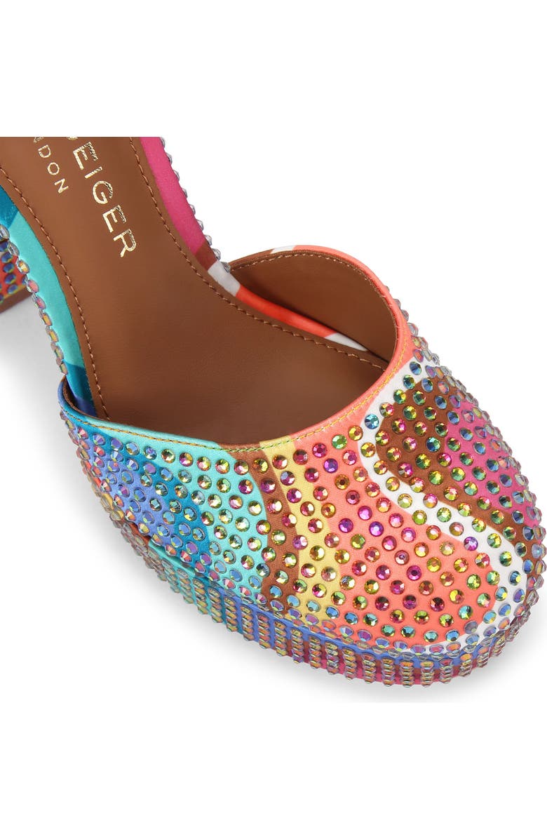 Kurt Geiger London Shoreditch Embellished Ankle Strap Platform Pump, Alternate, color,