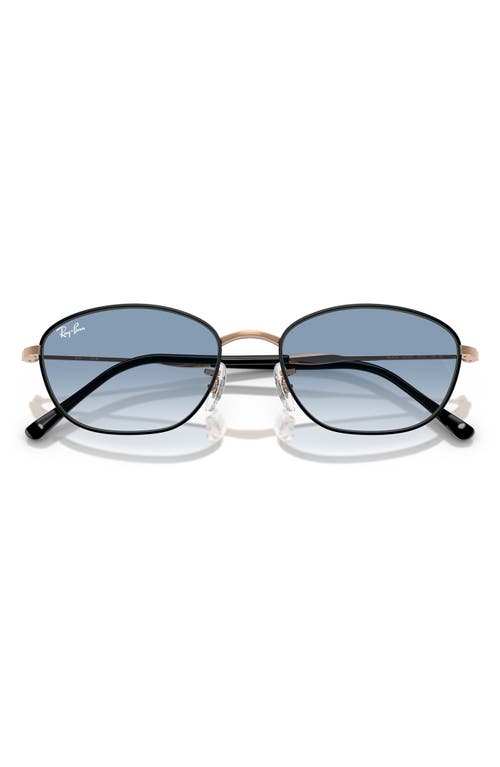 Ray Ban Ray-ban 58mm Irregular Oval Sunglasses In Rose Gold Black