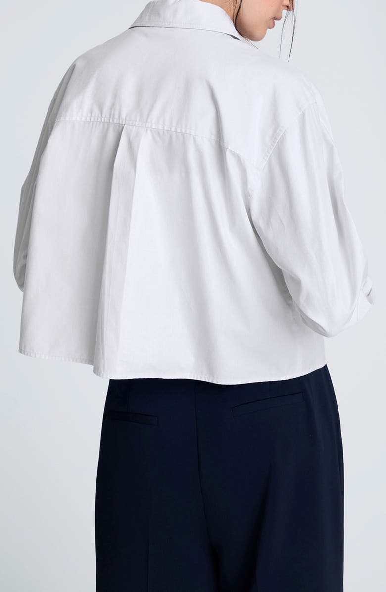 Kenneth Cole Crop Tuxedo Button-Up Shirt, Alternate, color,