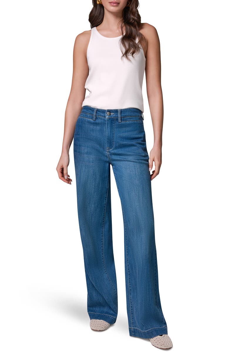 Donna Karan New York The Donna High Waist Wide Leg Jeans, Alternate, color, Gibson