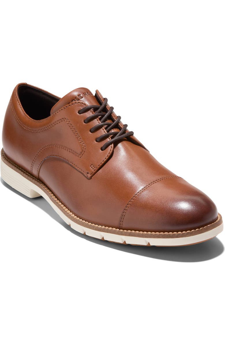 Cole Haan Grand 360 Cap Toe Derby, Main, color, British Tan / Ivory