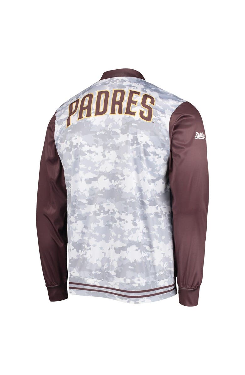 STITCHES Men's Stitches Brown San Diego Padres Camo Full-Zip Jacket, Alternate, color,